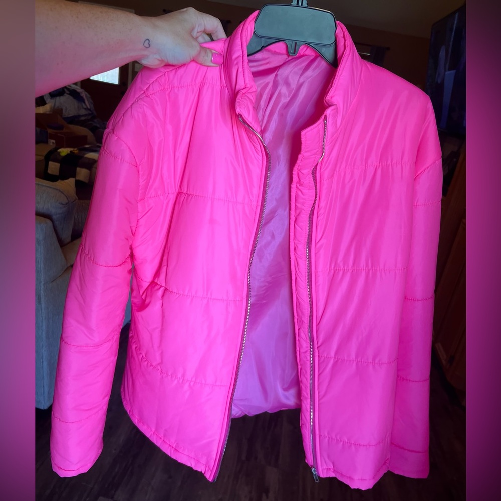 🩷Hot Pink SHEIN Puffer Jacket